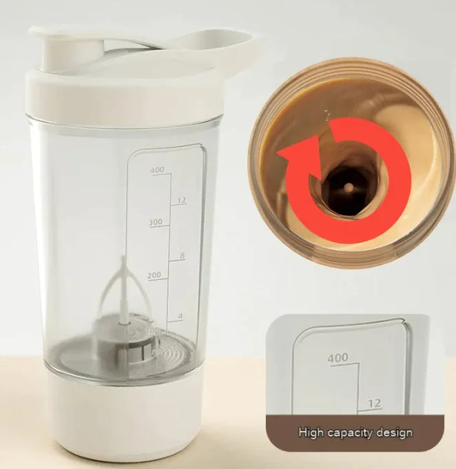 Shaker Eléctrico Portátil 400ML – Batidos sin grumos